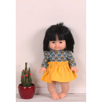 2-delig setje bloemen okergeel